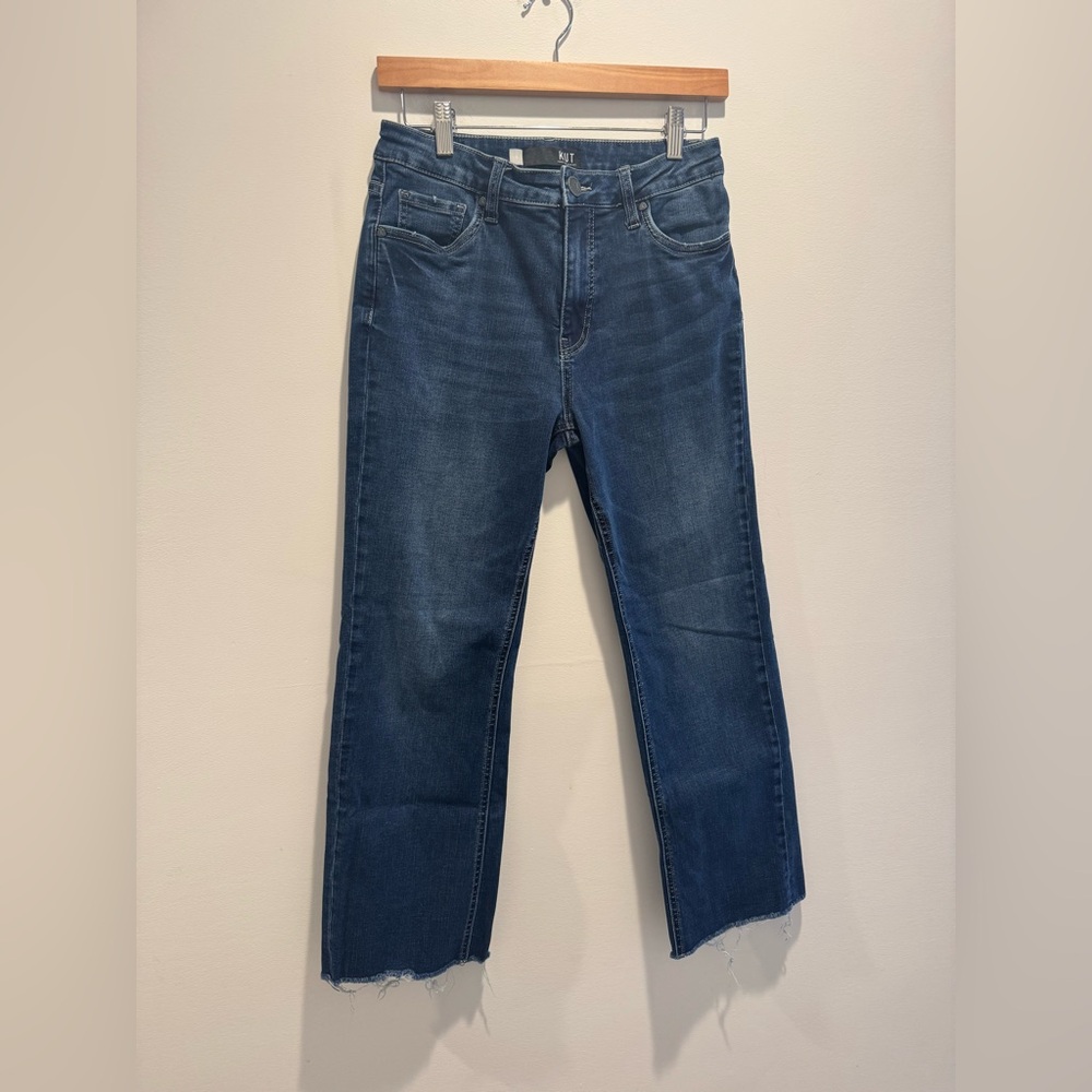 Kut from the Kloth Kelsey Fab Ab Ankle Flare Denim Jeans